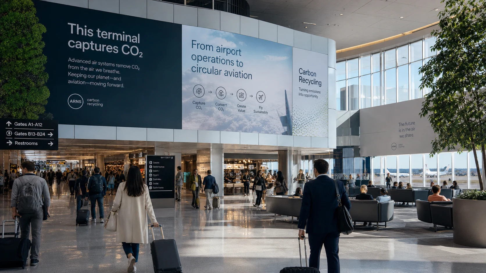 Airport terminal and operating infrastructure