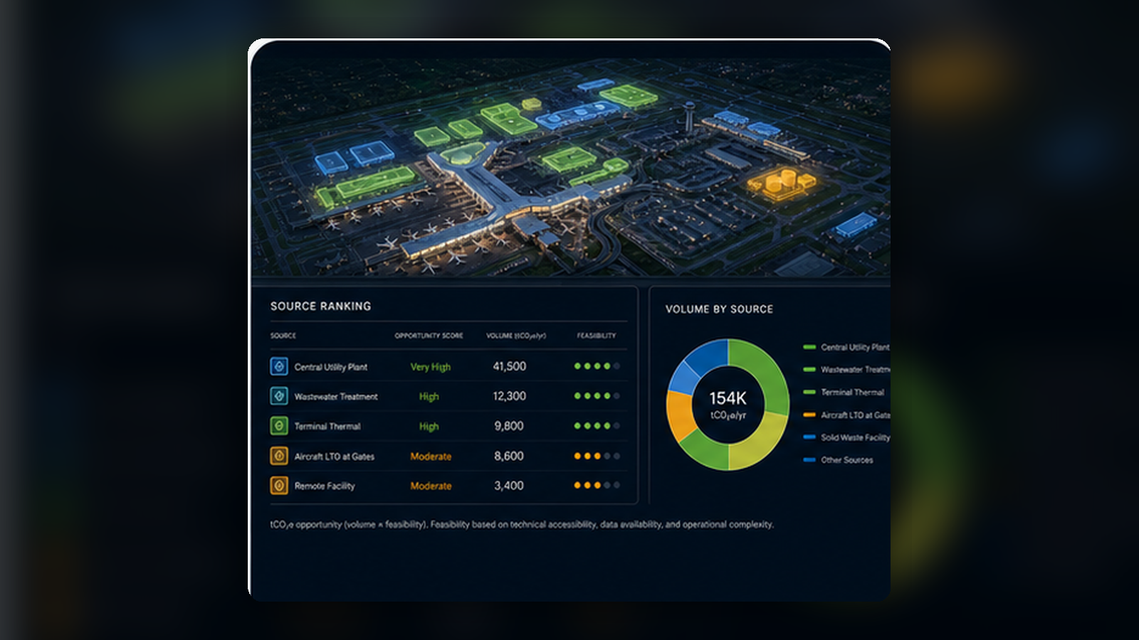 Sample carbon resource dashboard